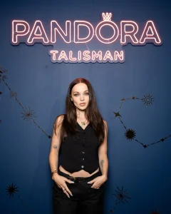 Dove Cameron Wears a Black Vest and Trousers at Pandora Talisman Launch 25 Dove Cameron Wears a Black Vest and Trousers at Pandora Talisman Launch