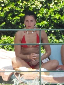 Dua Lipa in Portofino – Red Bikini & Denim Shorts, Aug 15, 2026 38 Dua Lipa in Portofino – Red Bikini & Denim Shorts, Aug 15, 2026