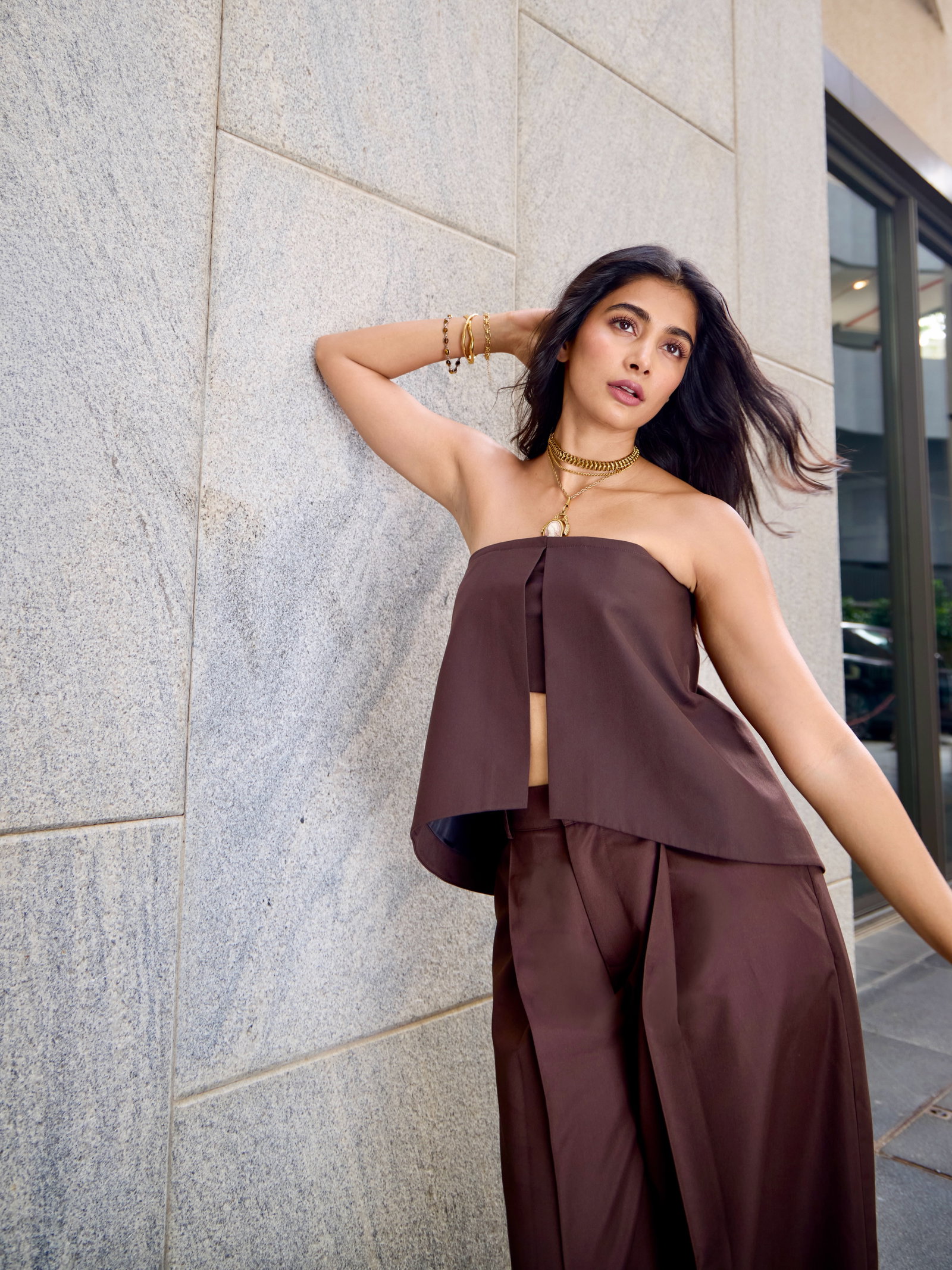 Pooja Hegde Serves Chic Brown Co-Ord Set Fashion