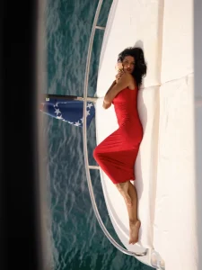 Liza Makhu Photoshoot Uses Red as the Dress in One Look and the Accent in Another 32 Liza Makhu Photoshoot Uses Red as the Dress in One Look and the Accent in Another