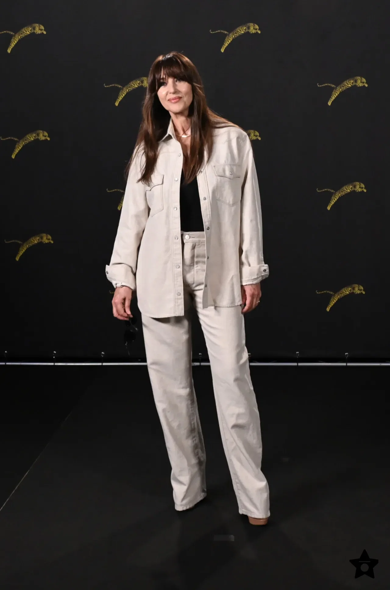 Monica Bellucci Wears Cream Denim at Kettice Premiere – August 7, 2026